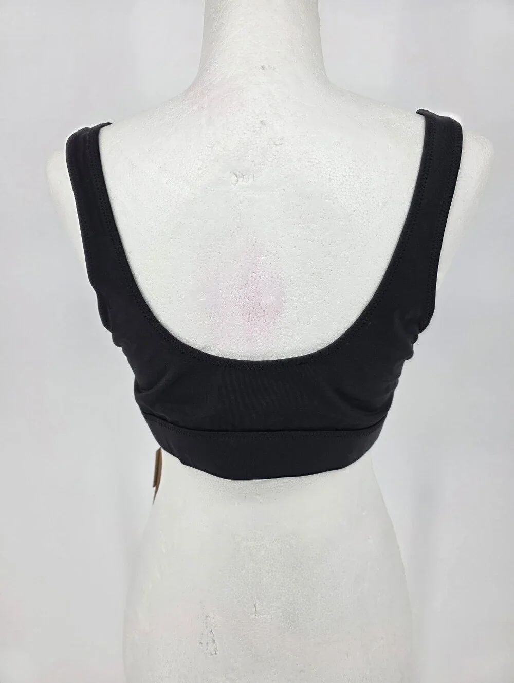 SKIMS Recycled Swim Scoop Neck Bikini Top Black XL NWT